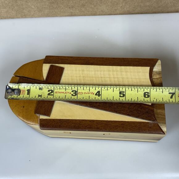 Carver Dan's Cross Bible Church Handcrafted Puzzle Gift Keepsake Box Religious - Picture 9 of 12